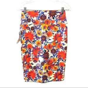 NWT LuLaRoe Cassie Floral Stretch Pencil Skirt XS
